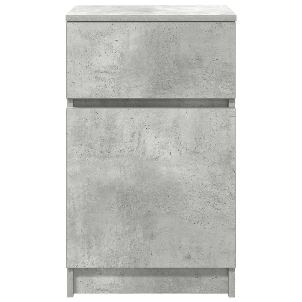 2 db betonszürke szerelt fa éjjeliszekrény 39x35x65 cm