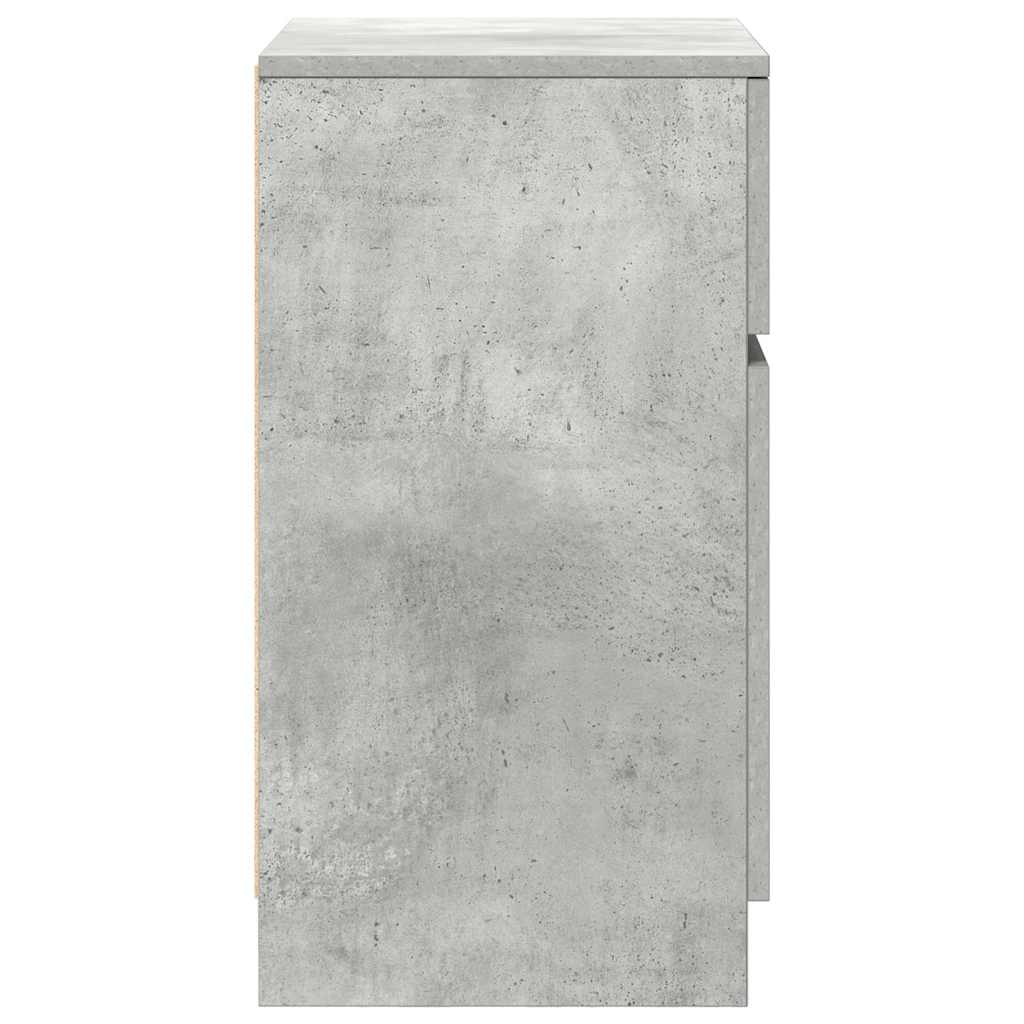 2 db betonszürke szerelt fa éjjeliszekrény 39x35x65 cm