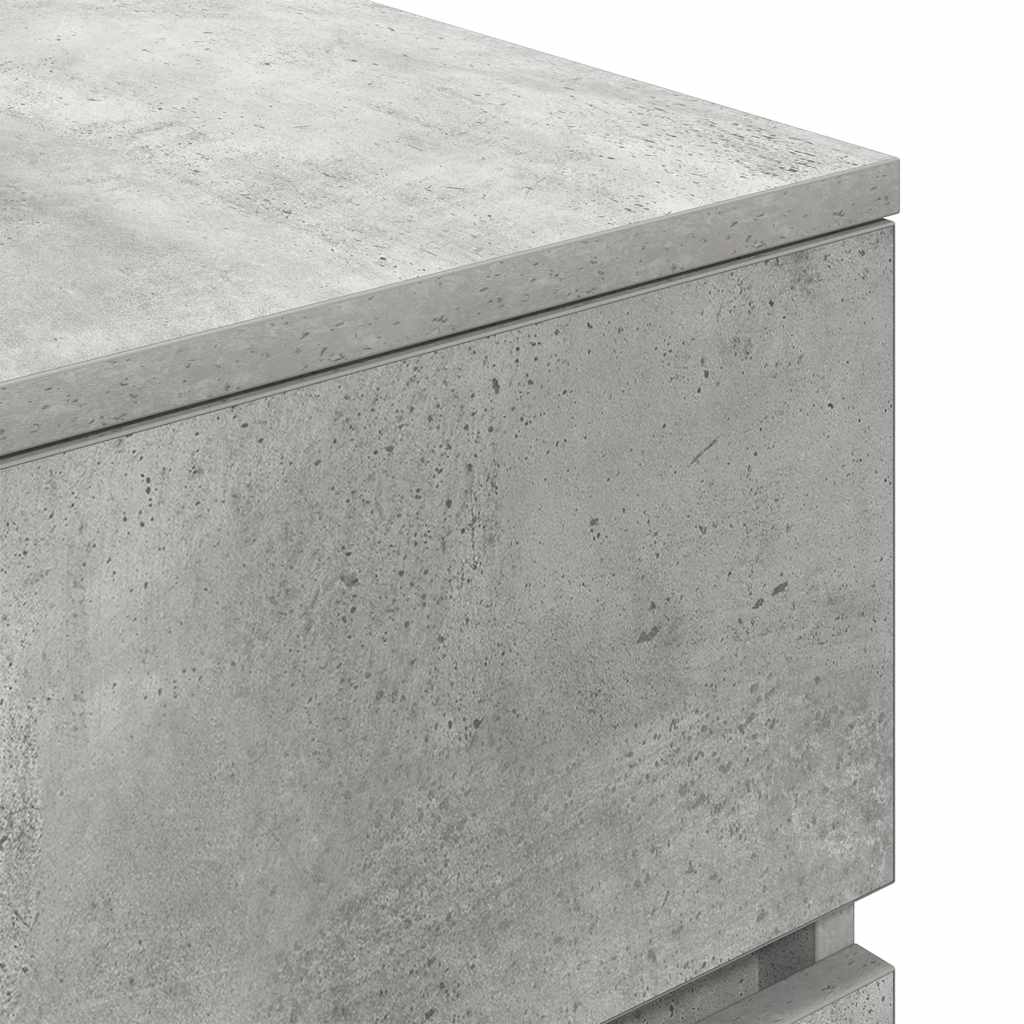 2 db betonszürke szerelt fa éjjeliszekrény 39x35x65 cm