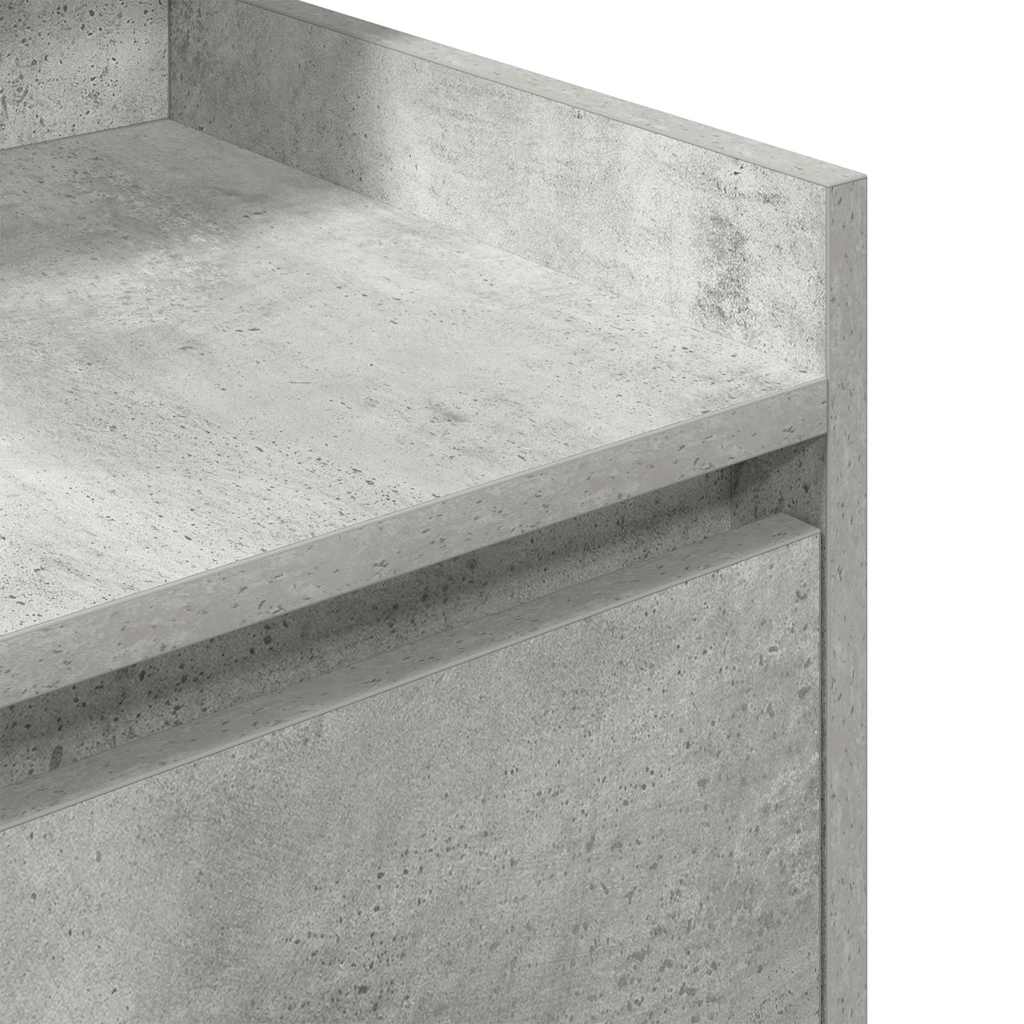2 db betonszürke éjjeliszekrények 2 fiókkal 38x34x80 cm