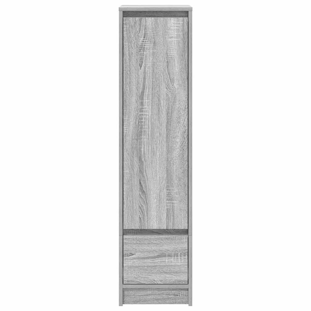 Szürke sonoma szerelt fa magasszekrény 29,5x34x119,5 cm