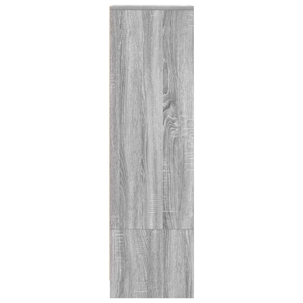 Szürke sonoma szerelt fa magasszekrény 29,5x34x119,5 cm