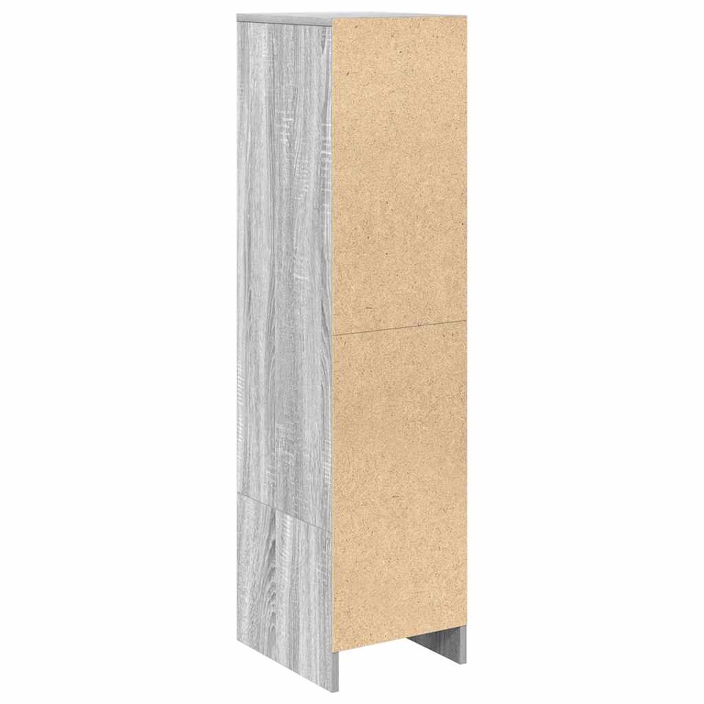 Szürke sonoma szerelt fa magasszekrény 29,5x34x119,5 cm