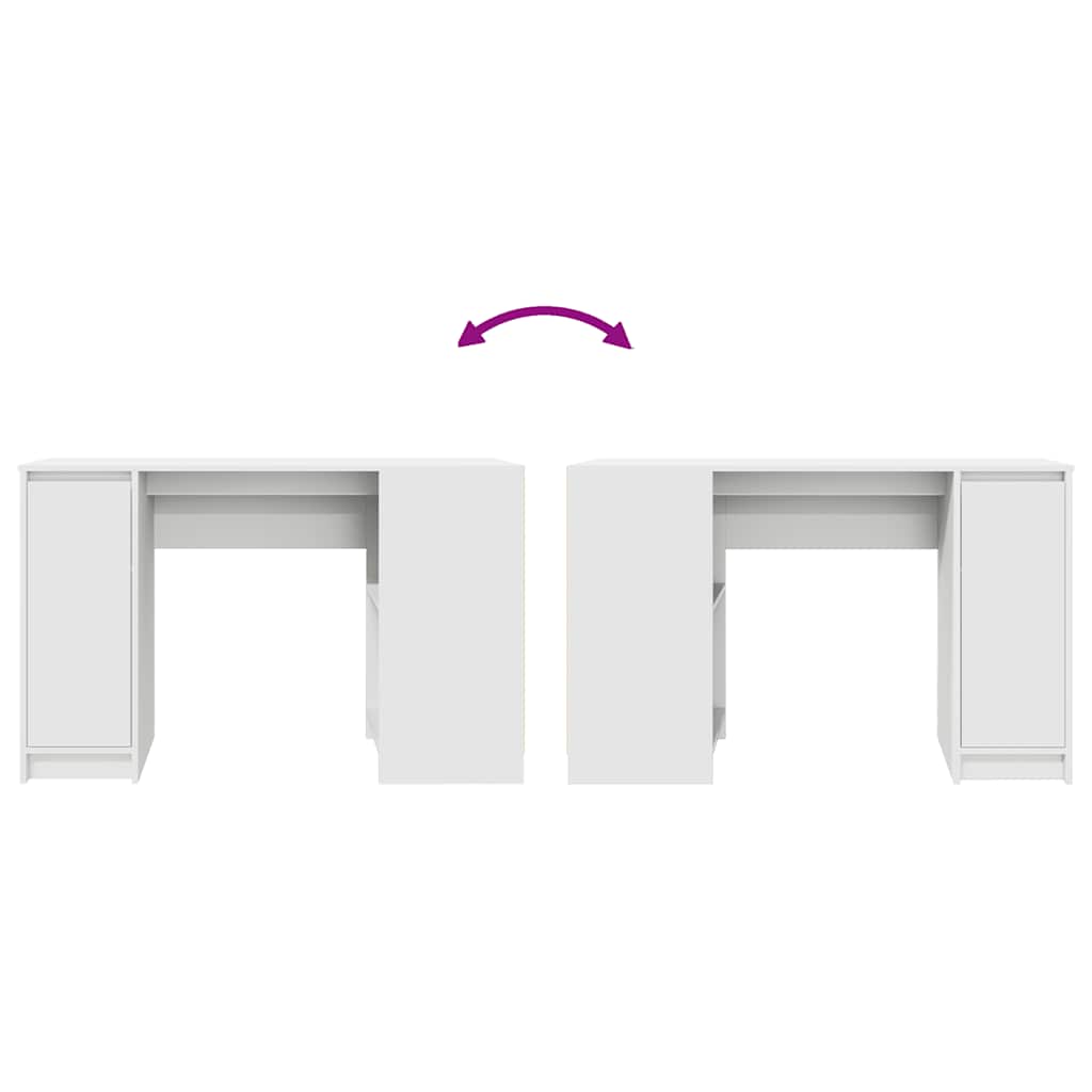 Fehér forgácslap íróasztal 120x42x76 cm