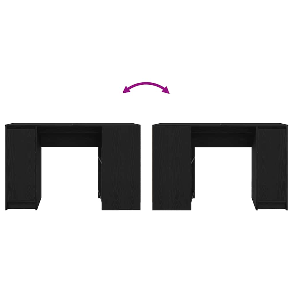 Fekete tölgy forgácslap íróasztal 120x42x76 cm