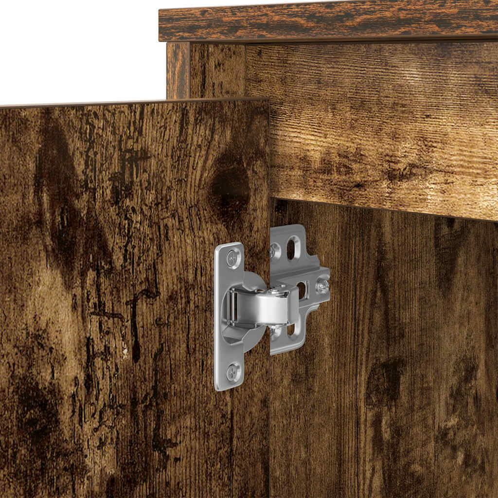 Füstös tölgy színű szerelt fa íróasztal 120x42x76 cm