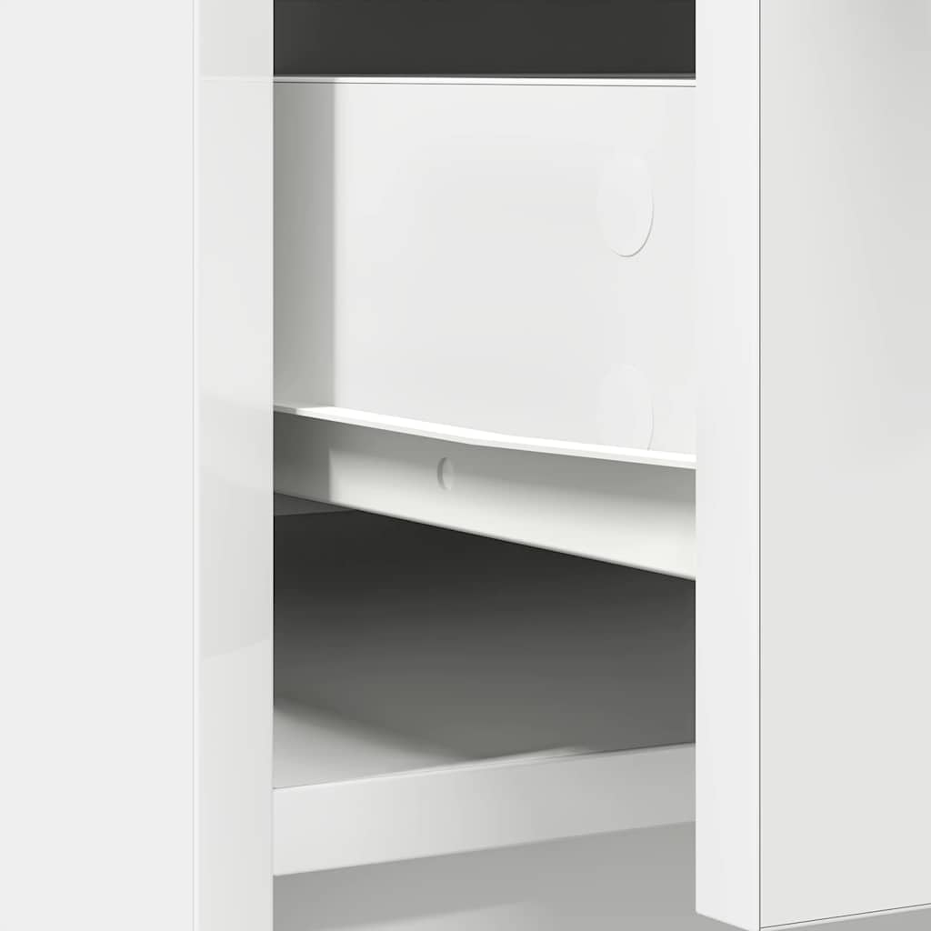 Fehér komód fiókokkal és ajtókkal 70,5x34x74,5 cm