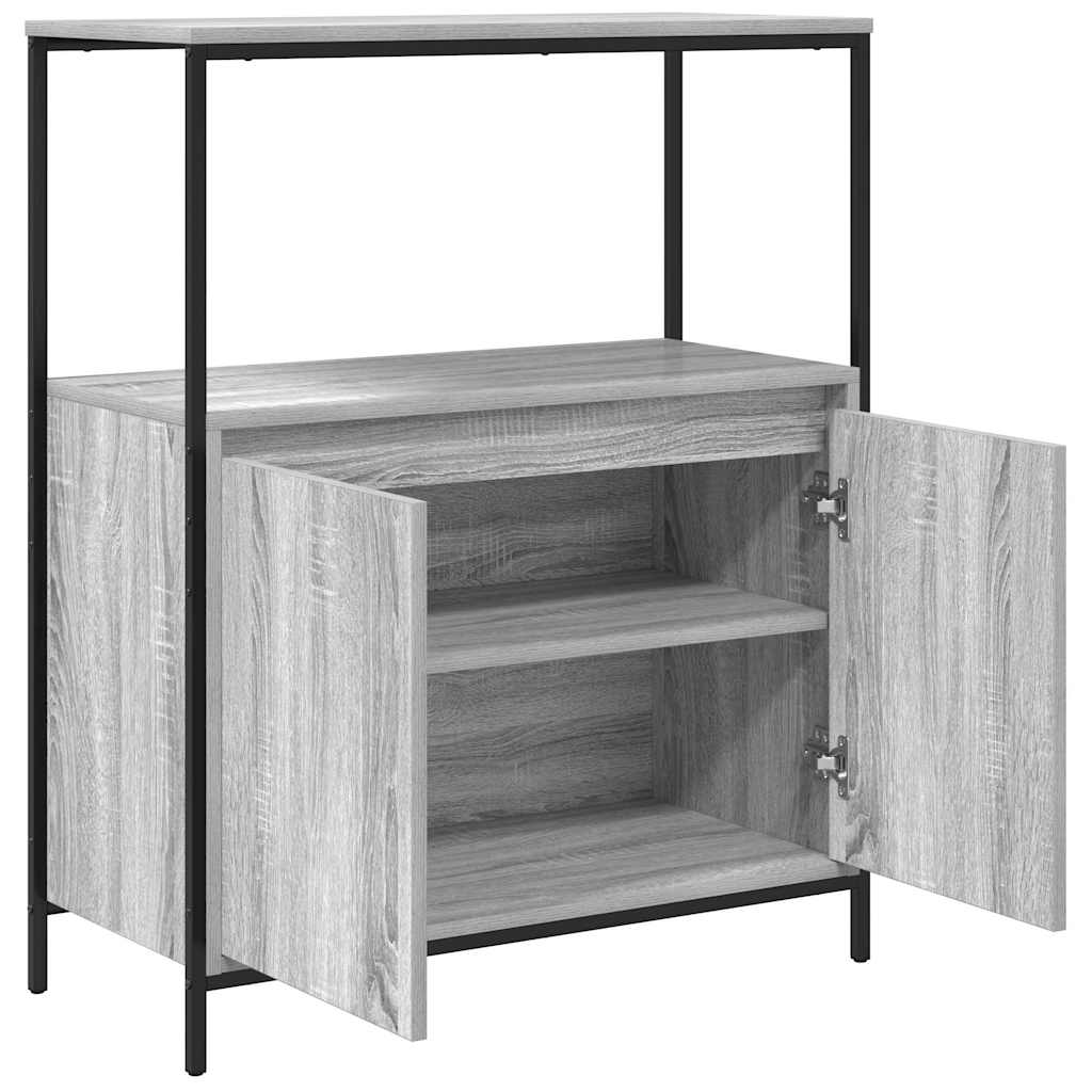 Szürke sonoma fürdőszobaszekrény polcokkal 76,5x35x95 cm