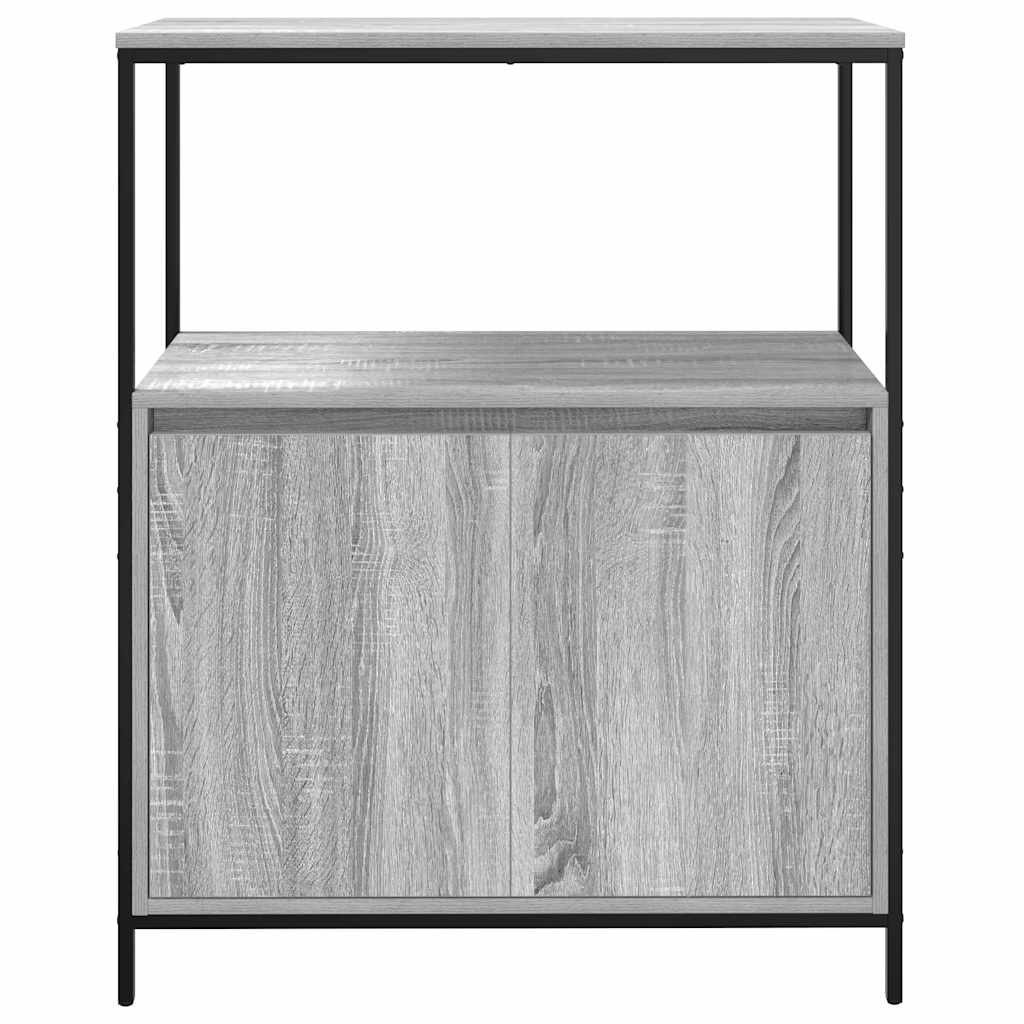 Szürke sonoma fürdőszobaszekrény polcokkal 76,5x35x95 cm