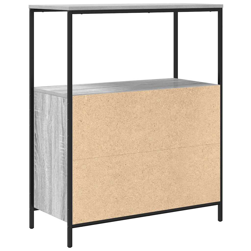 Szürke sonoma fürdőszobaszekrény polcokkal 76,5x35x95 cm