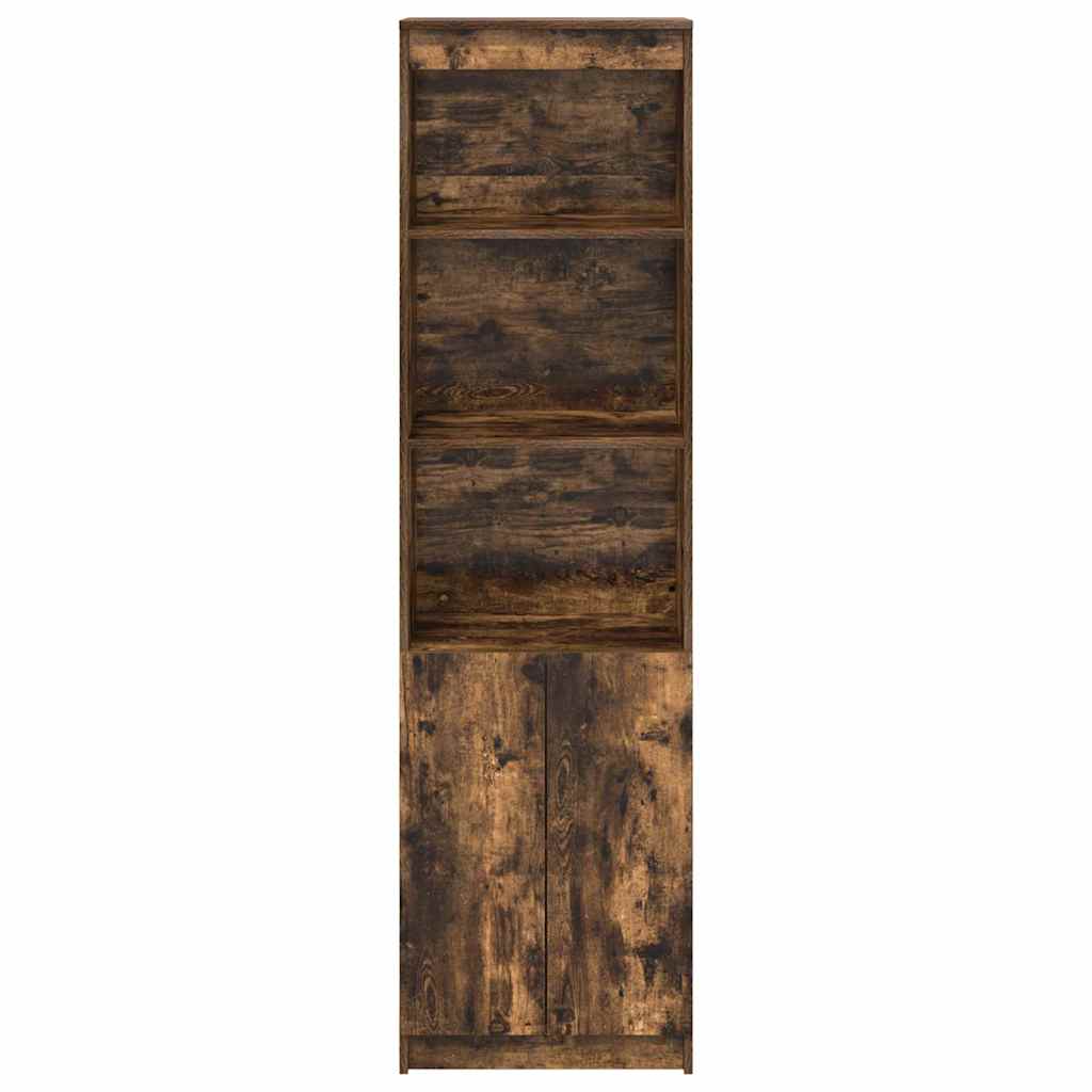 Füstös tölgy színű szerelt fa magasszekrény 50x35x180 cm