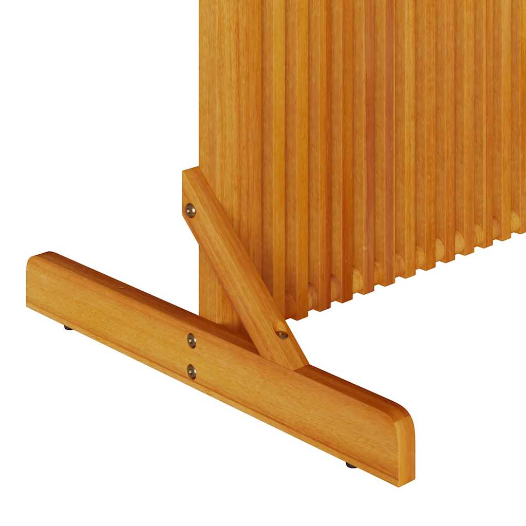 Tömör akácfa adatvédelmi paraván beltéri/kültéri 180,5 cm