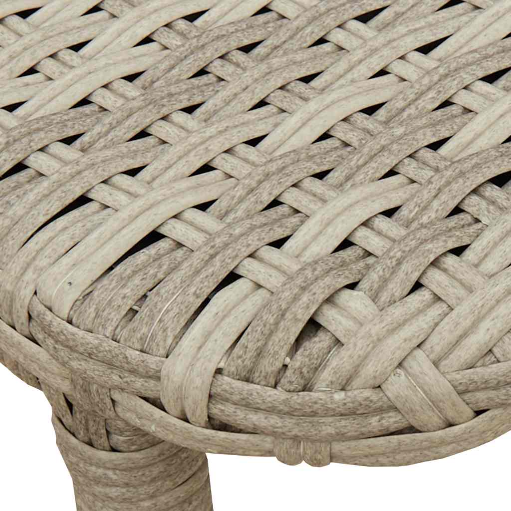 Világosszürke polyrattan összecsukható kerti asztal 90x51x75 cm Világosszürke polyrattan összecsukható kerti asztal 90x51x75 cm