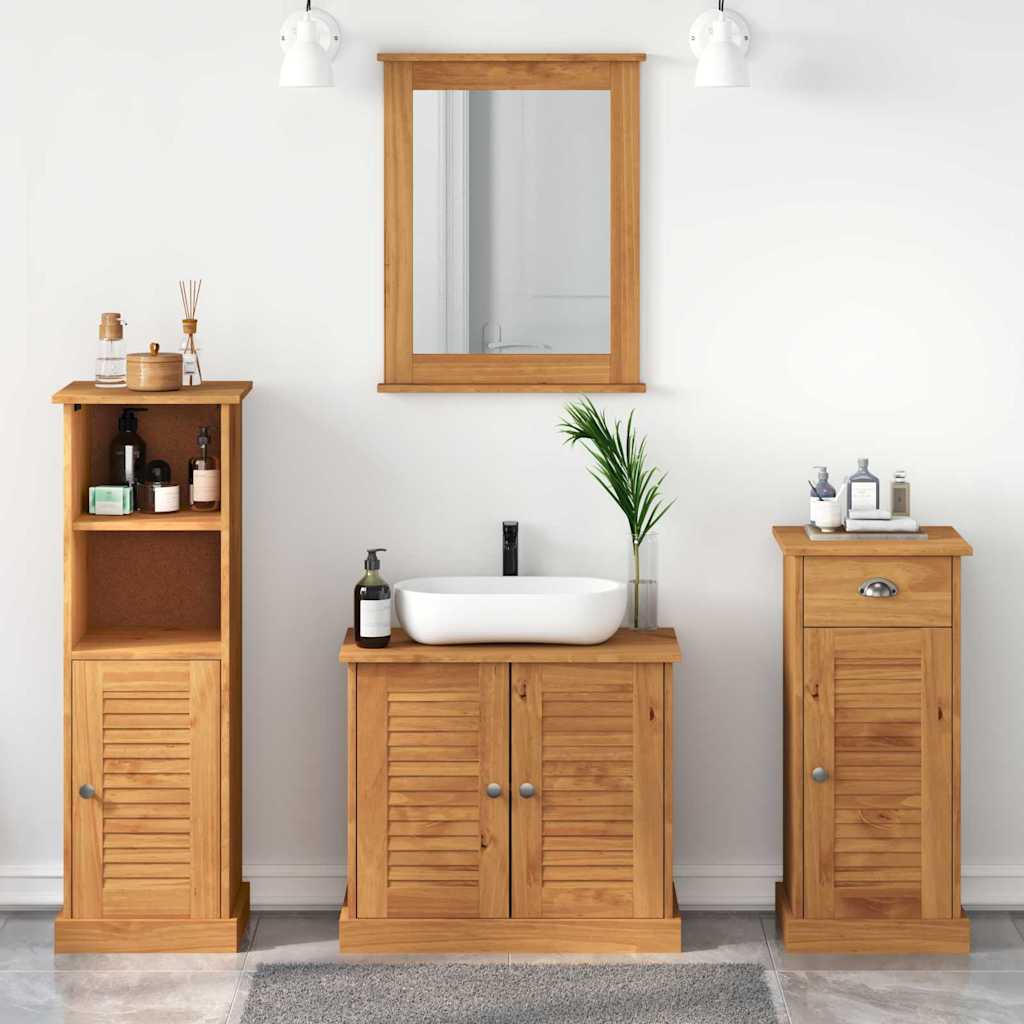 Fürdőszoba bútor szett fiókkal 4 pcs mézbarna 37 x 34 x 110 cm