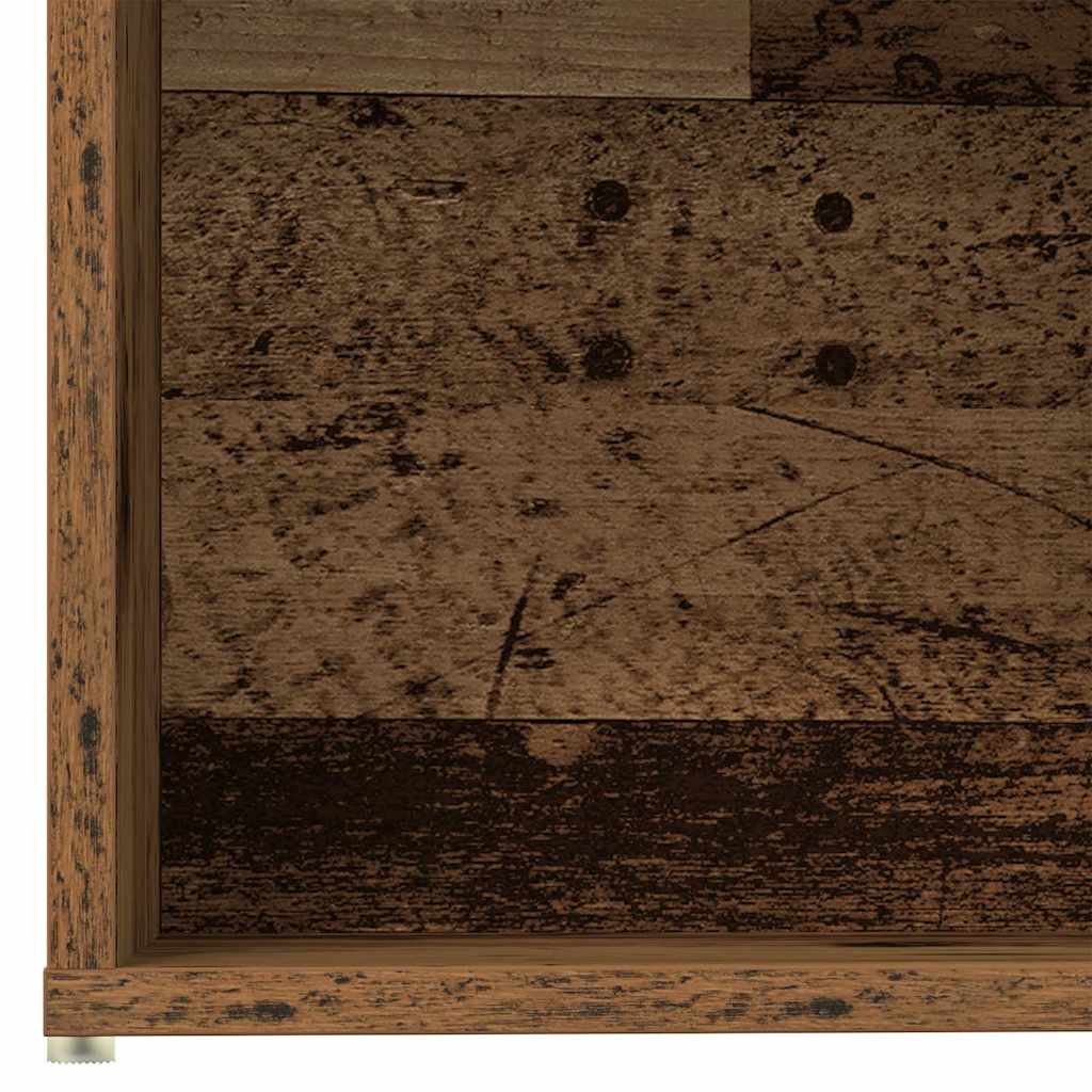 3 db antik fa színű szerelt fa könyvszekrények