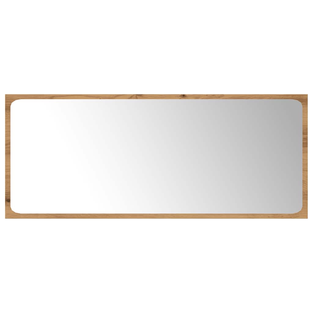 5 részes kézműves tölgy színű szerelt fa fürdőszobai bútorszett