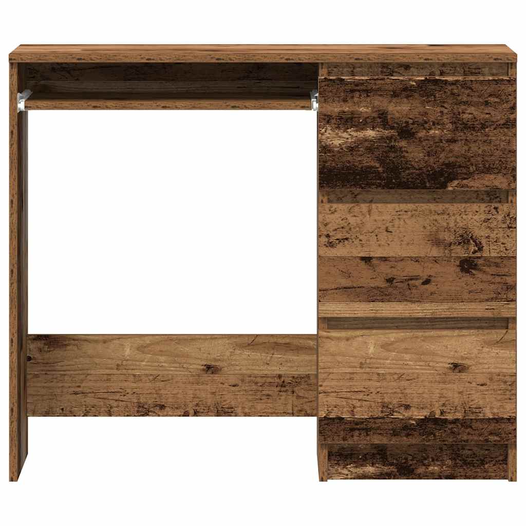 Antik fa szerelt fa íróasztal 90x45x76 cm