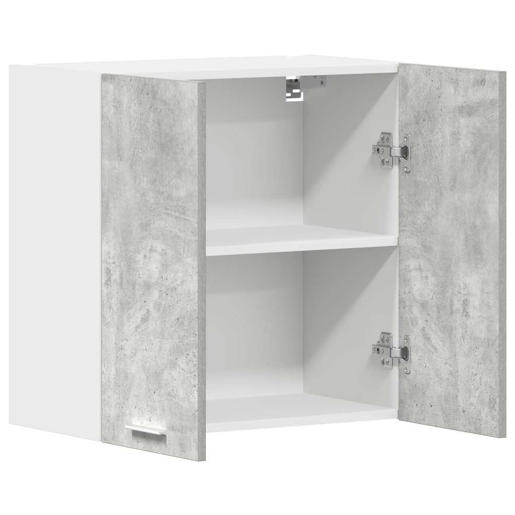 Betonszürke szerelt fa konyhai fali szekrény 60x31x60 cm