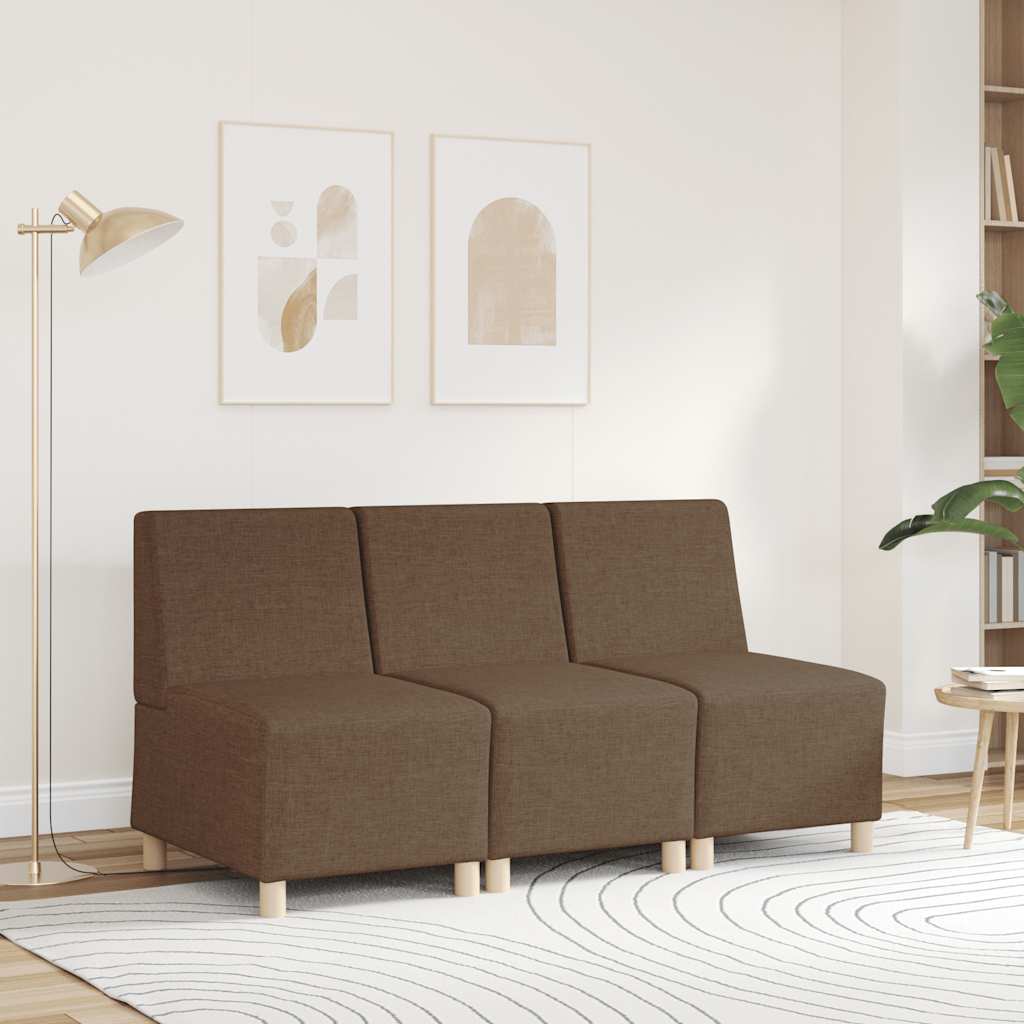 Barna szövet kanapéfotel 55 cm