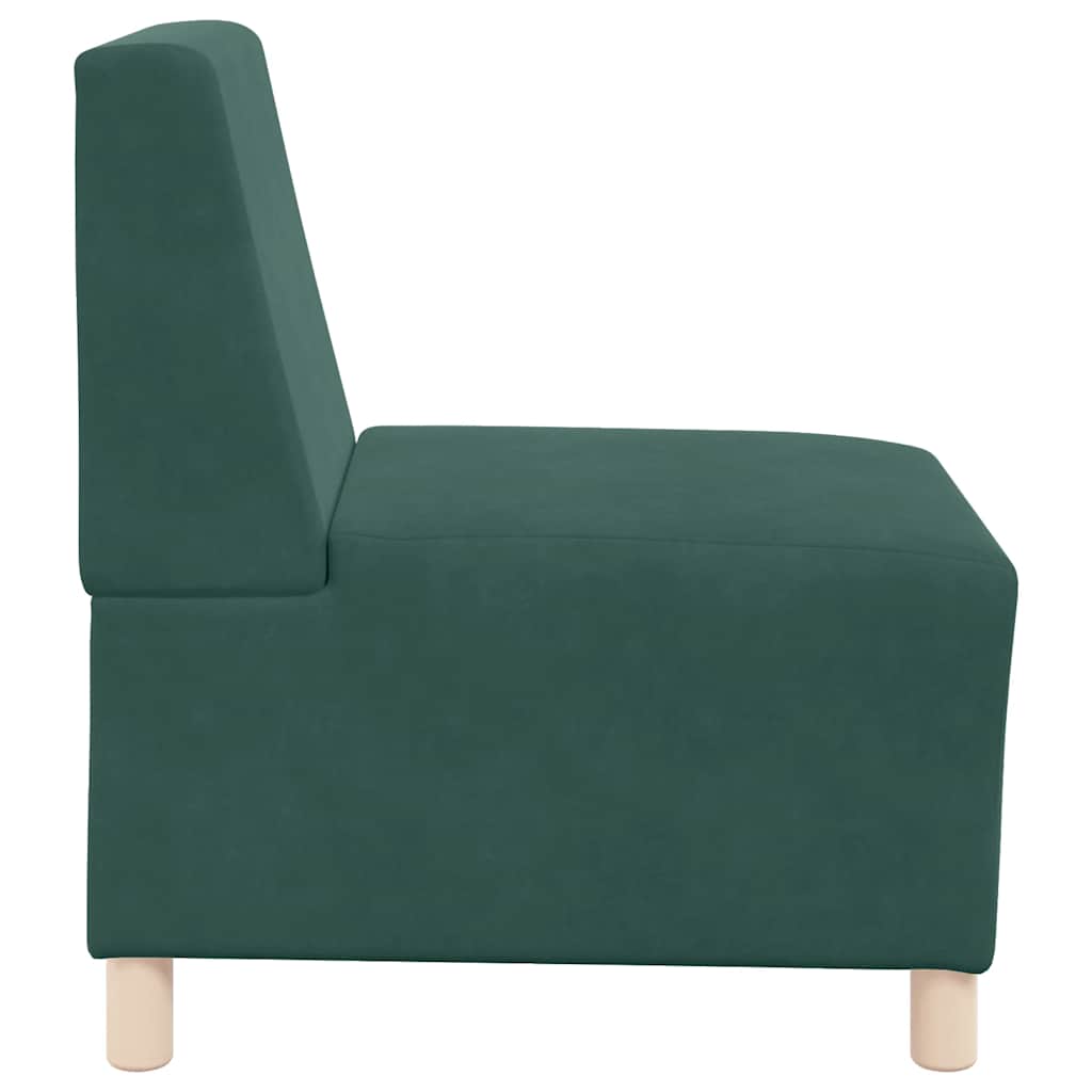 Sötétzöld bársony kanapéfotel 55 cm