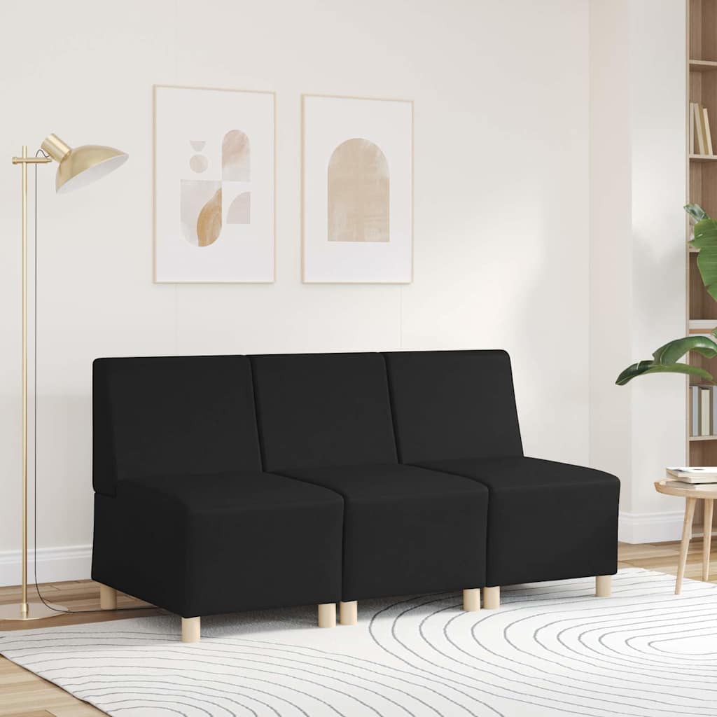 Fekete műbőr kanapéfotel 55 cm Fekete műbőr kanapéfotel 55 cm