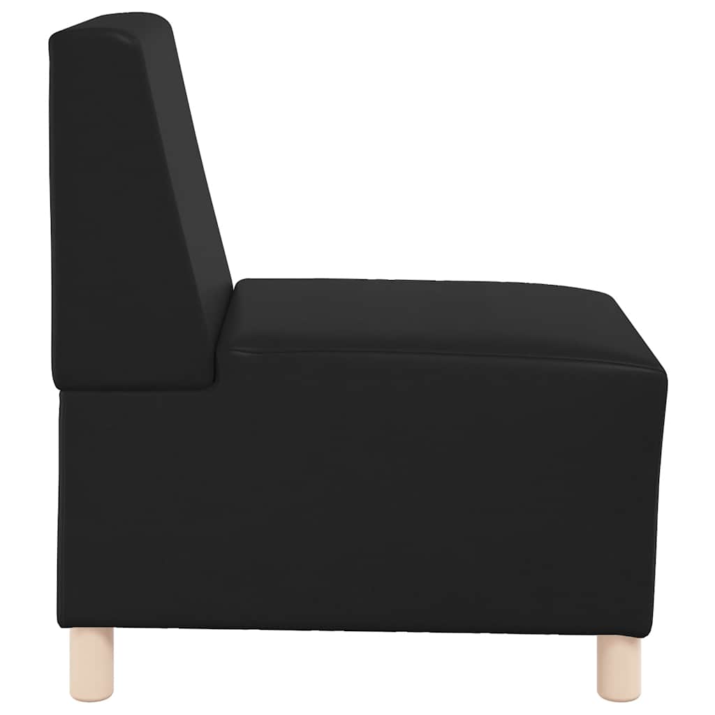 Fekete műbőr kanapéfotel 55 cm Fekete műbőr kanapéfotel 55 cm