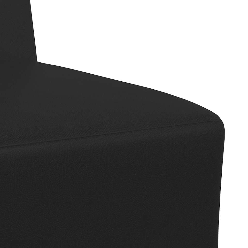 Fekete műbőr kanapéfotel 55 cm Fekete műbőr kanapéfotel 55 cm