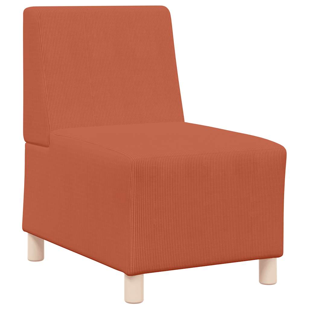 Narancssárga kordbársony szövet kanapéfotel 55 cm