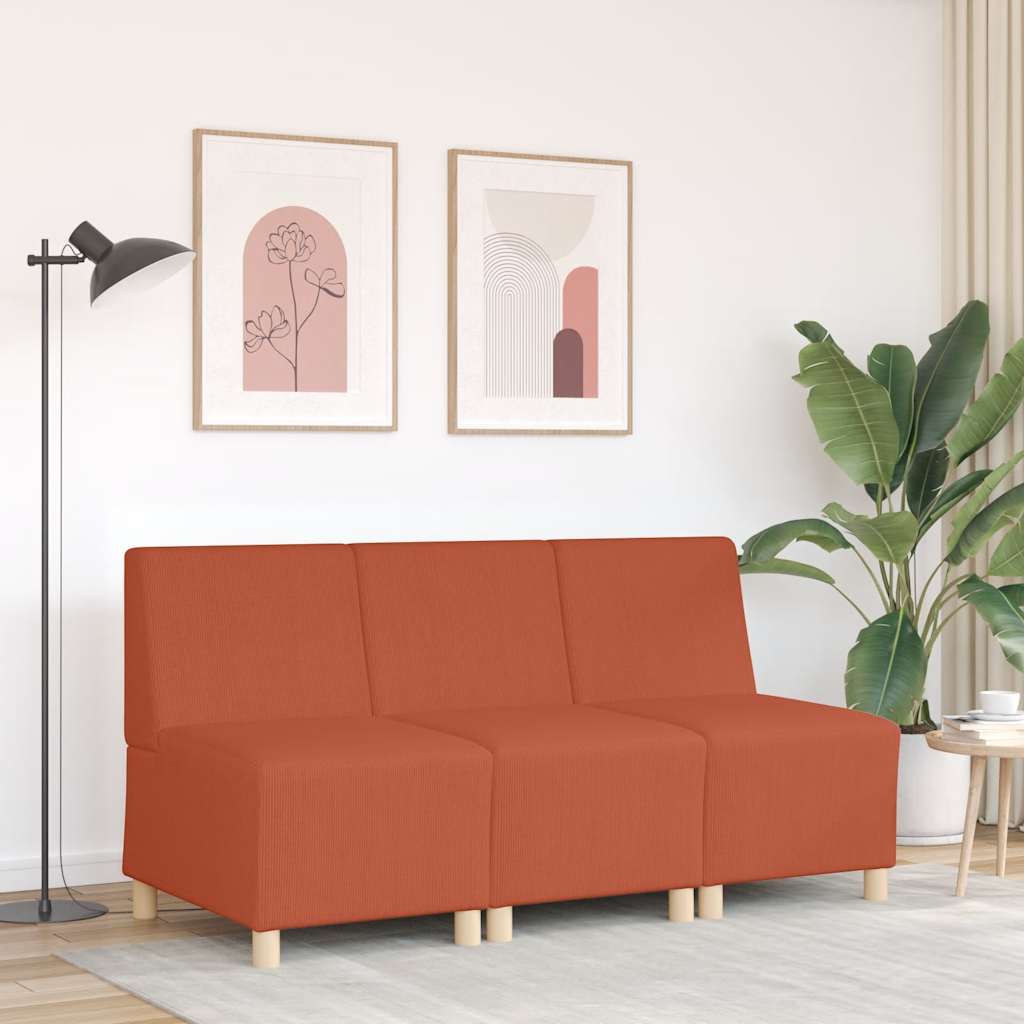 Narancssárga kordbársony szövet kanapéfotel 55 cm