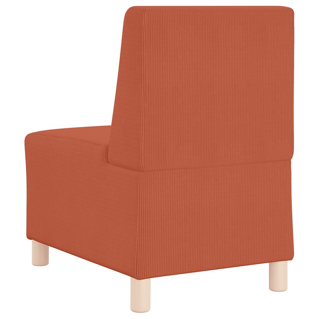 Narancssárga kordbársony szövet kanapéfotel 55 cm