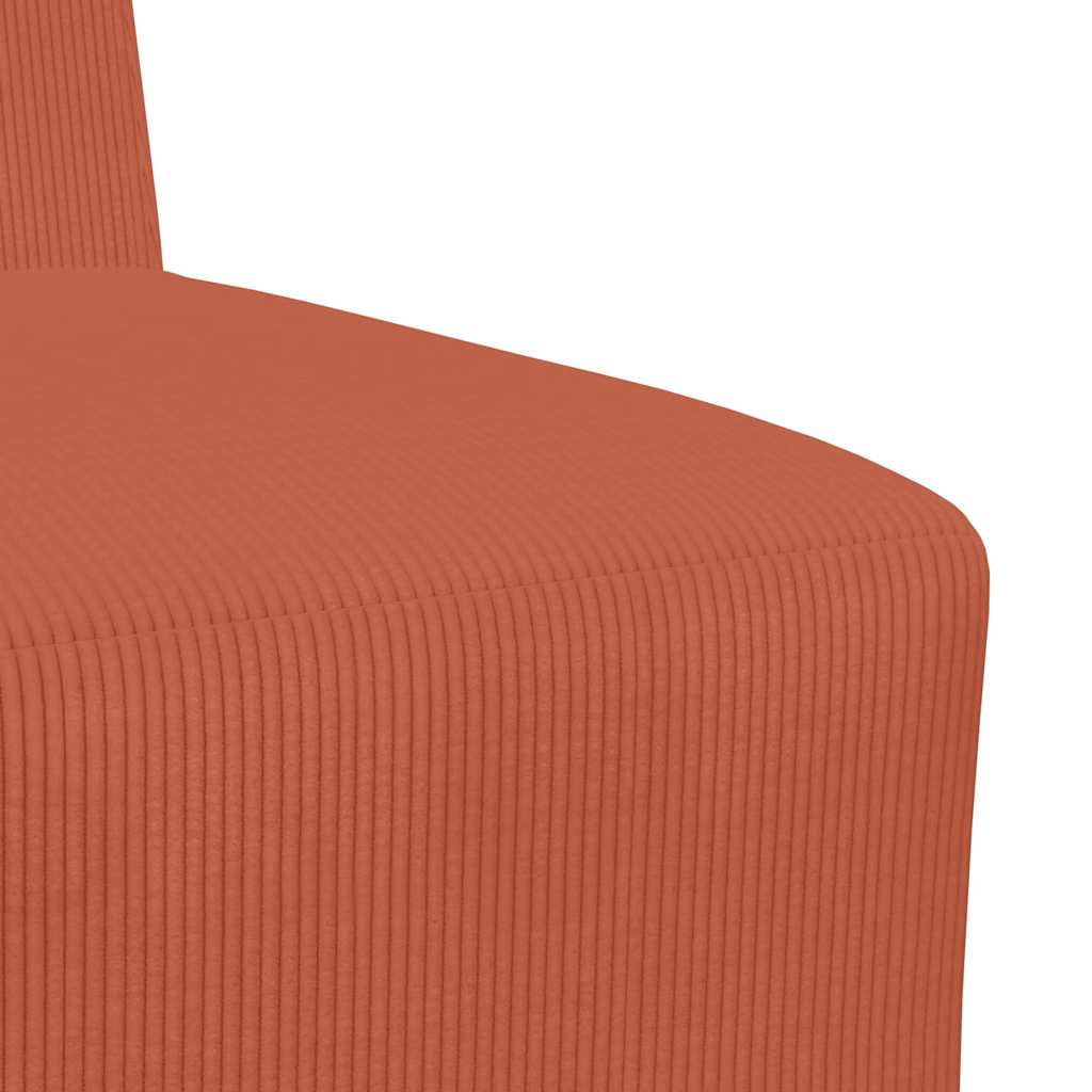 Narancssárga kordbársony szövet kanapéfotel 55 cm