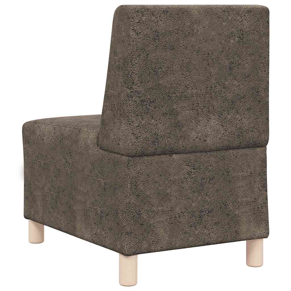 Sötétszürke művelúr kanapéfotel 55 cm