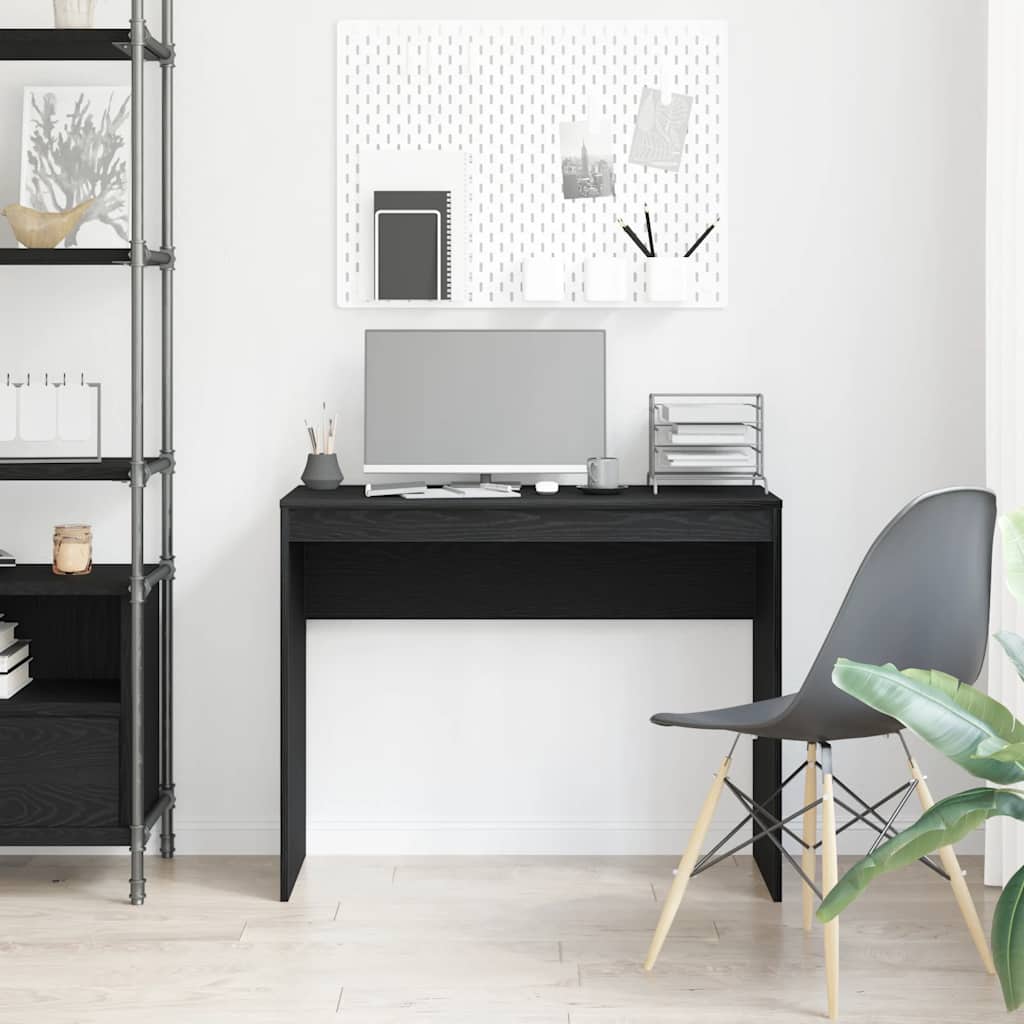 Fekete tölgy szerelt fa íróasztal 90 x 40 x 72 cm