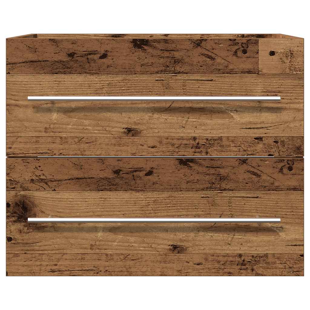 Antik fa szerelt fa mosdószekrény 60x38,5x48 cm