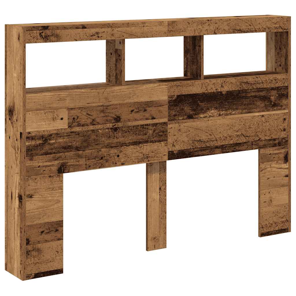 Antik fa áthidalószekrény led-világítással 140 x 17 x 102 cm