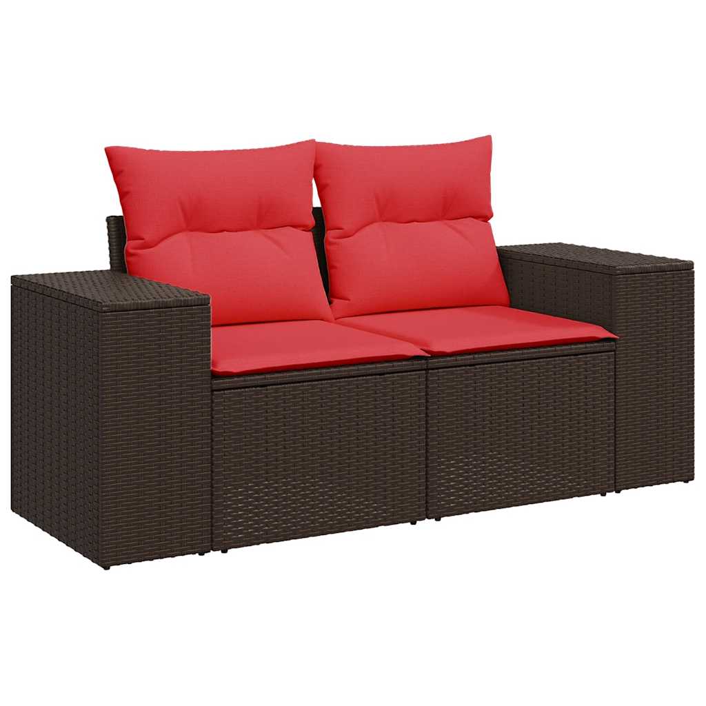 6 részes barna polyrattan kerti ülőgarnitúra párnával 6 részes barna polyrattan kerti ülőgarnitúra párnával