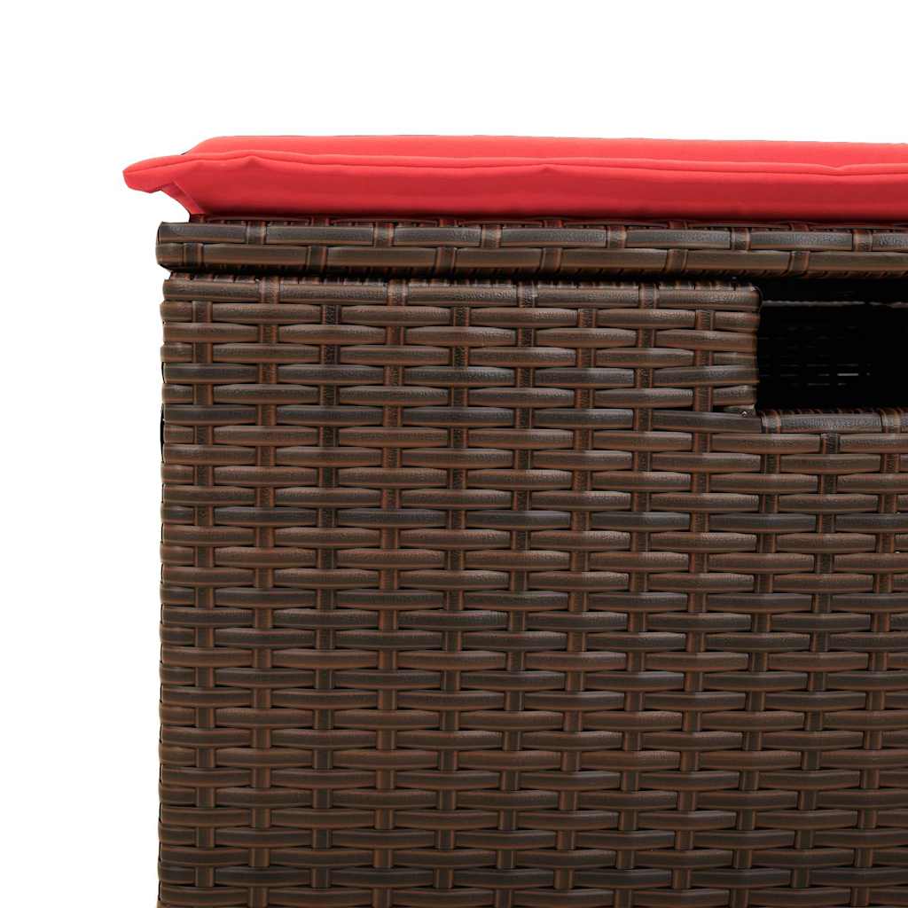 6 részes barna polyrattan kerti ülőgarnitúra párnával 6 részes barna polyrattan kerti ülőgarnitúra párnával