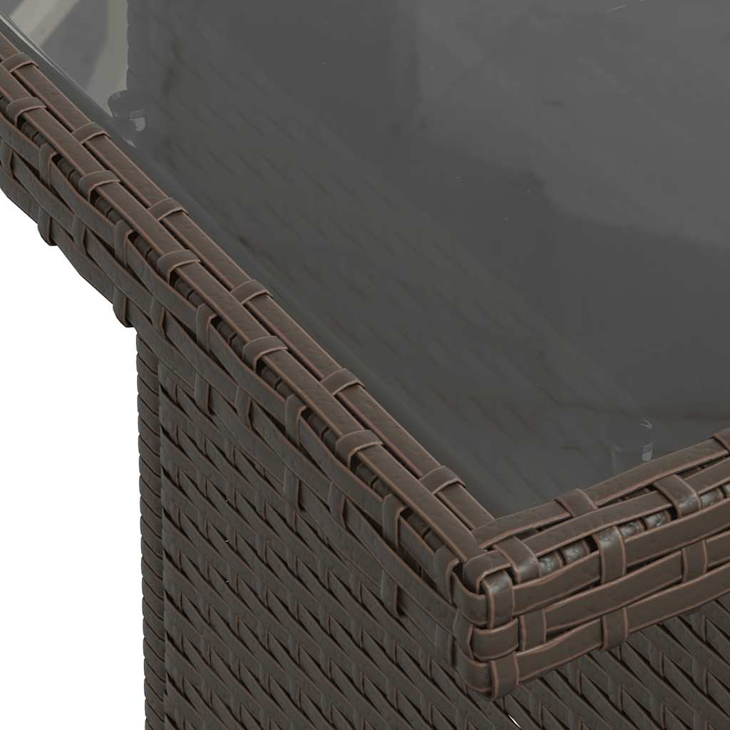 8 részes barna polyrattan akácfa kerti ülőgarnitúra párnákkal