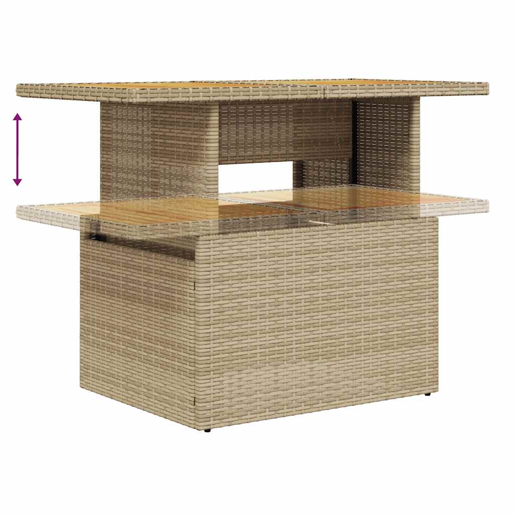 7 részes bézs polyrattan kerti ülőgarnitúra párnákkal 7 részes bézs polyrattan kerti ülőgarnitúra párnákkal