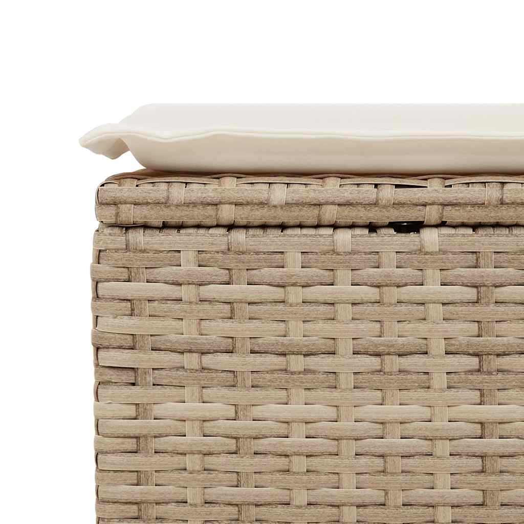 7 részes bézs polyrattan kerti ülőgarnitúra párnákkal 7 részes bézs polyrattan kerti ülőgarnitúra párnákkal