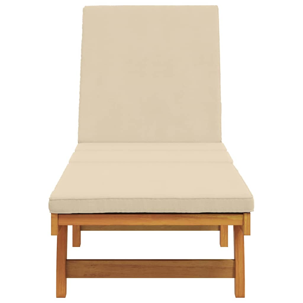 Napozó barna 199 x 63 x 85 cm tömör akácfa