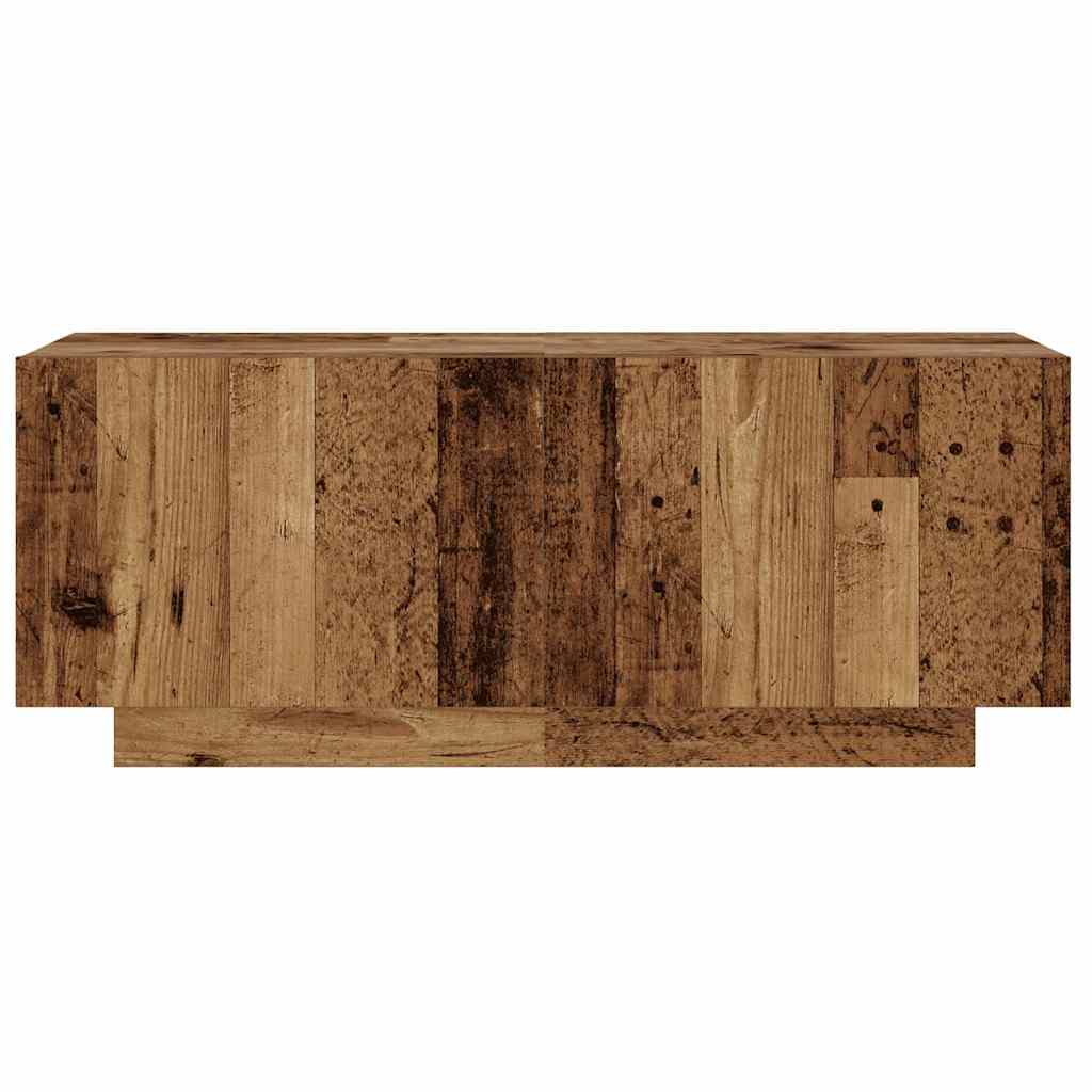 Antik fa színű szerelt fa tv-szekrény led-ekkel 260x35x40 cm