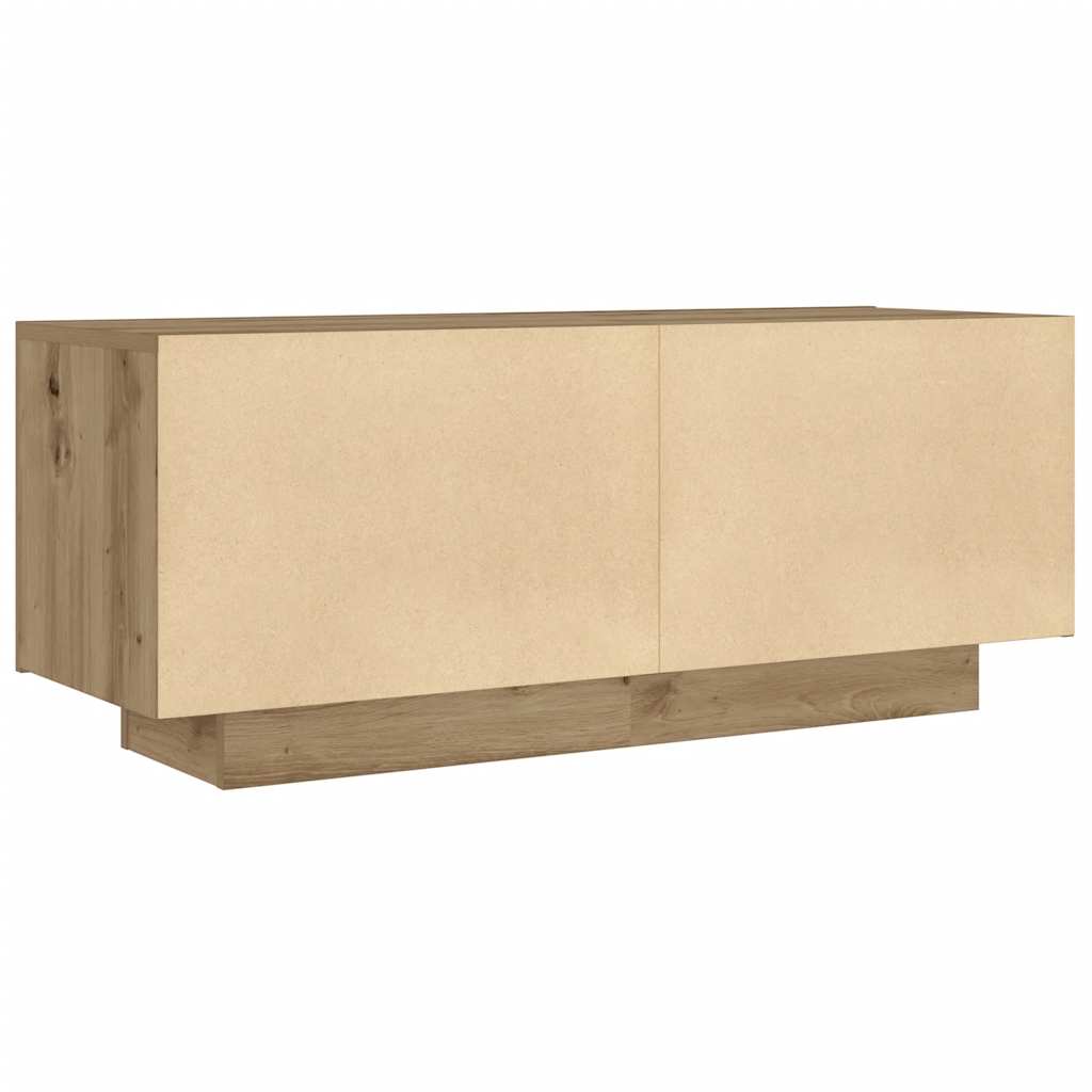 Kézműves tölgy színű szerelt fa éjjeliszekrény 100 x 35 x 40 cm