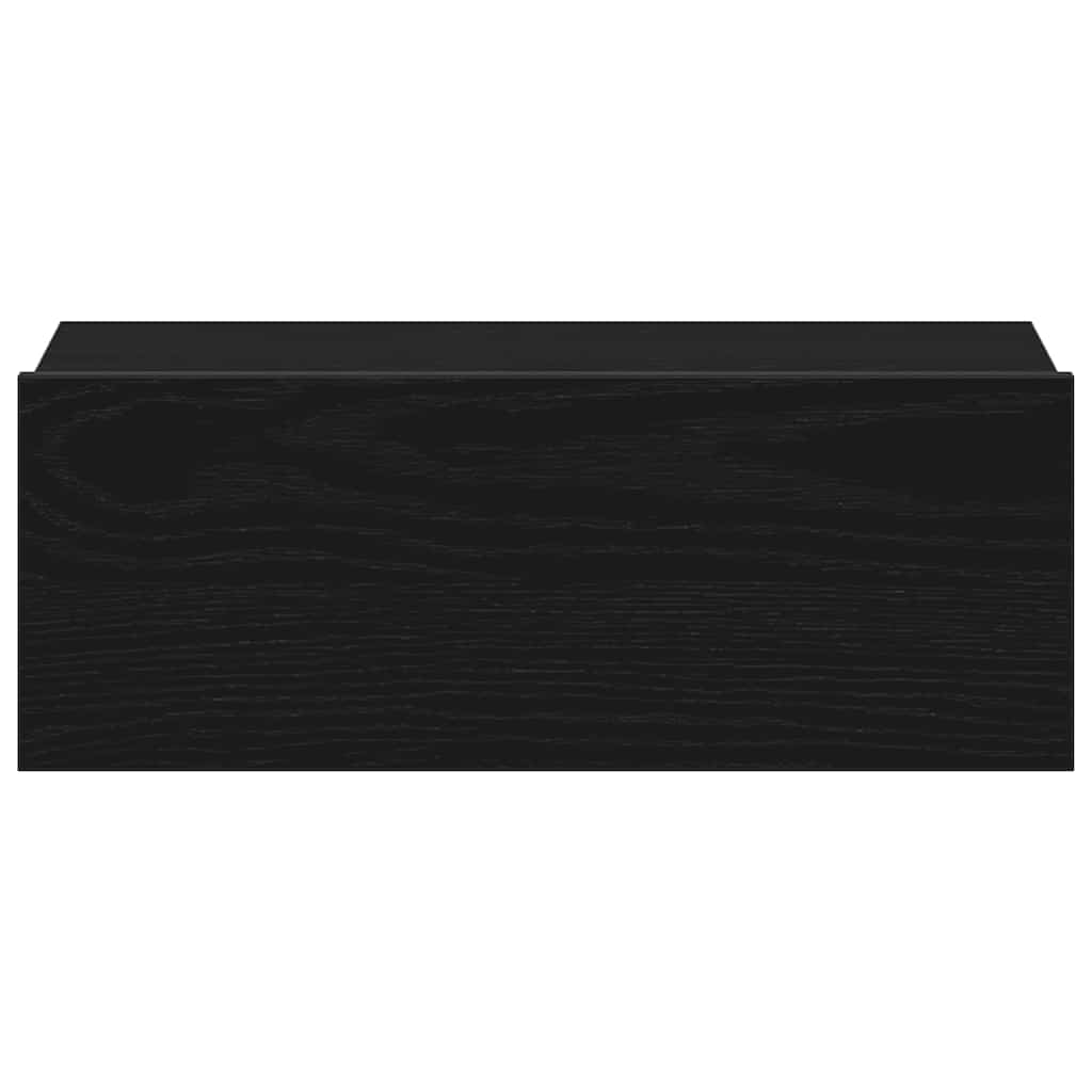 2 db fekete tölgyfa úszó éjjeliszekrény 40 x 32 x 15 cm