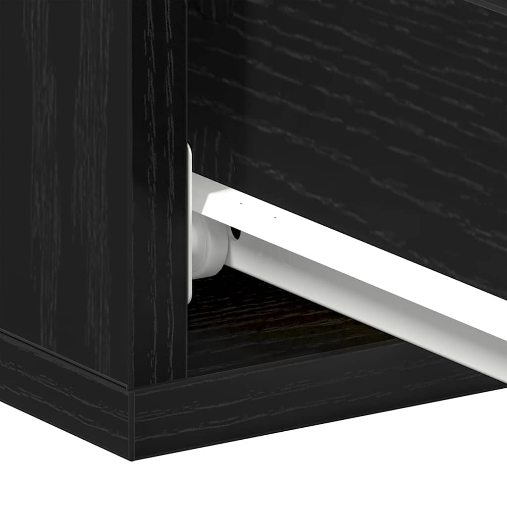 2 db fekete tölgyfa úszó éjjeliszekrény 40 x 32 x 15 cm