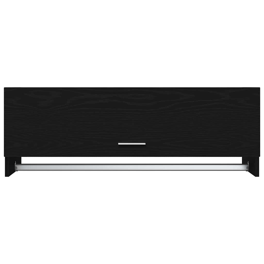 Ruhásszekrény fiókkal fekete tölgy 100 x 32,5 x 35 cm faanyag