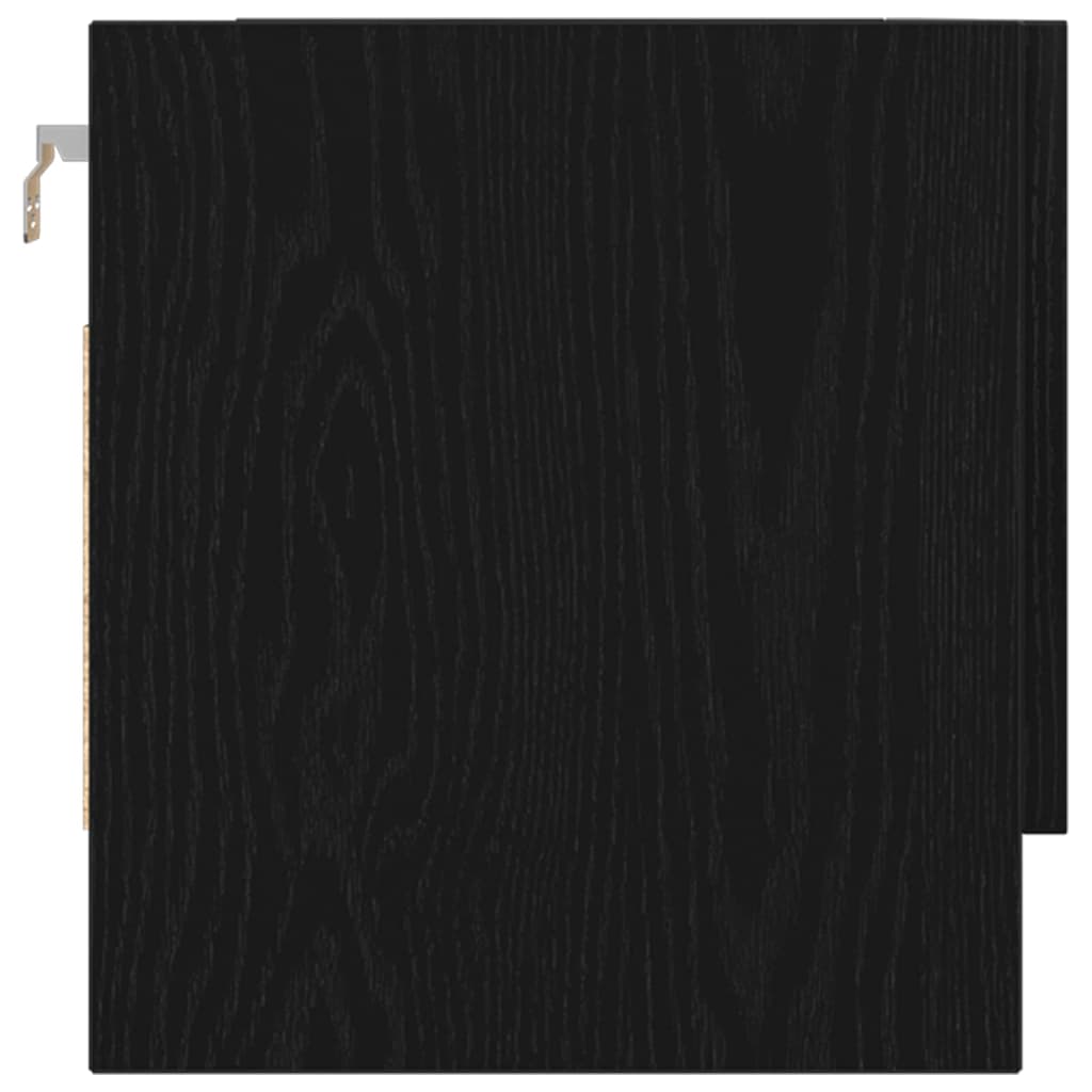 Ruhásszekrény fiókkal fekete tölgy 100 x 32,5 x 35 cm faanyag