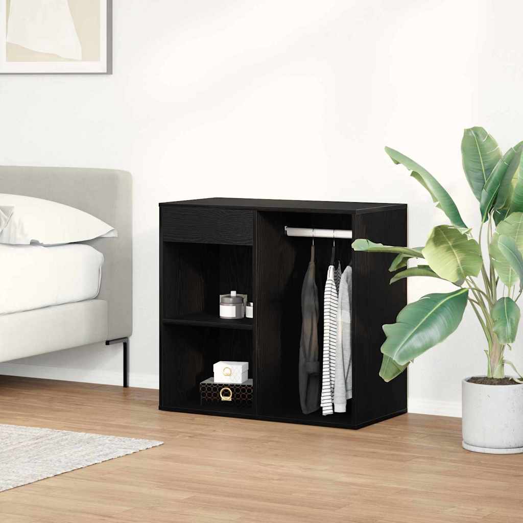 Sminkes szekrény fiókkal fekete tölgy 80 x 40 x 75 cm faanyag