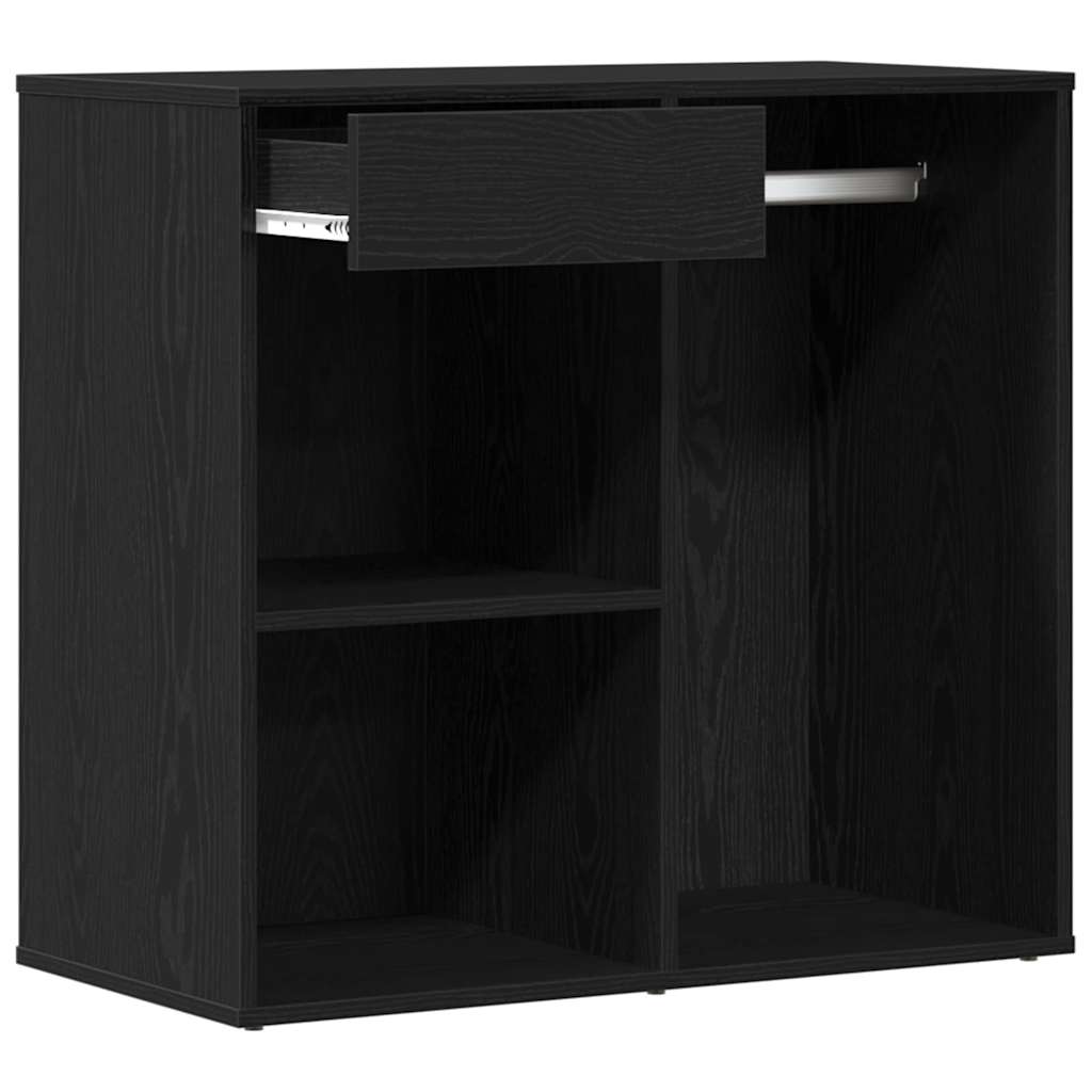 Sminkes szekrény fiókkal fekete tölgy 80 x 40 x 75 cm faanyag