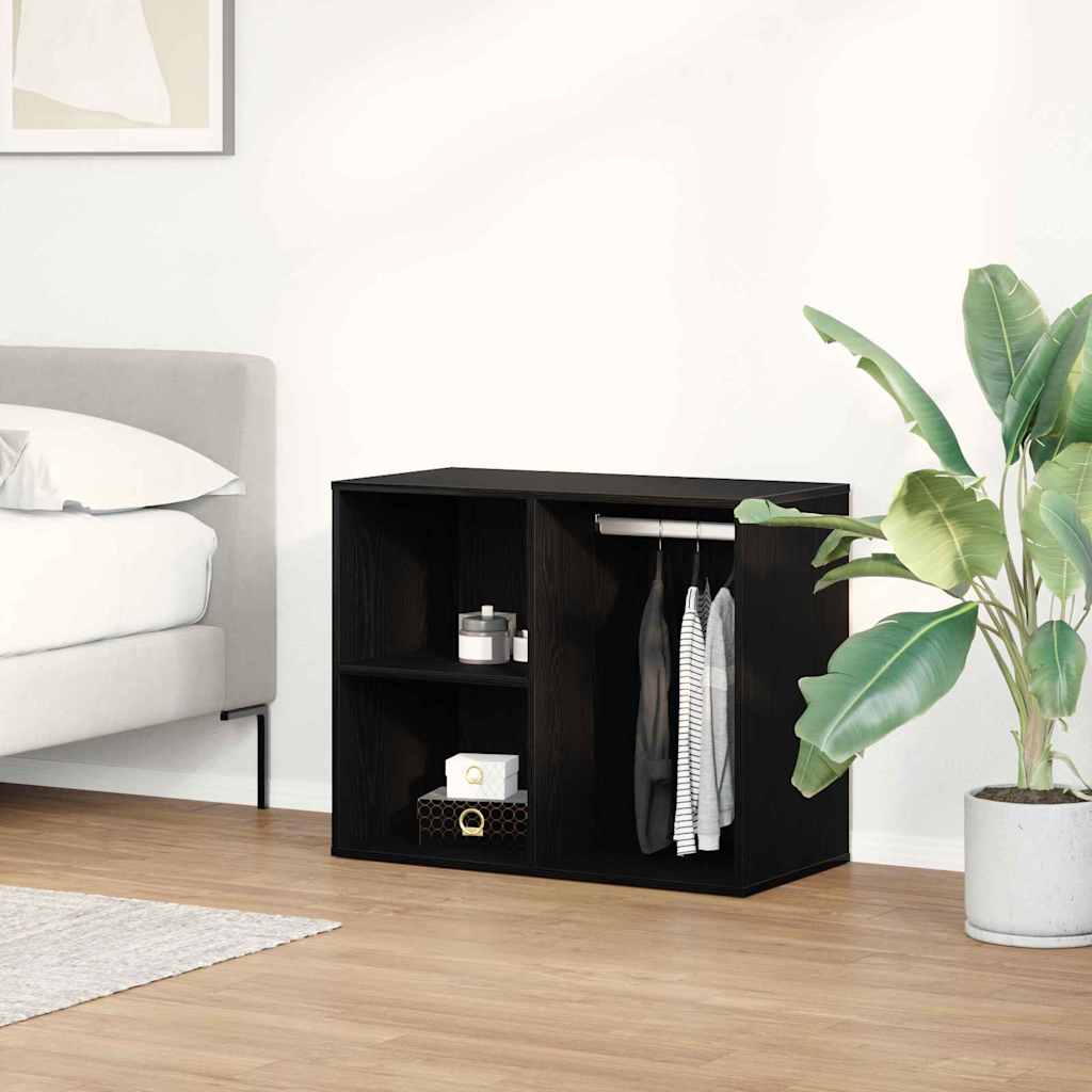 Sminkes szekrény polcokkal fekete tölgy 80 x 40 x 65 cm faanyag